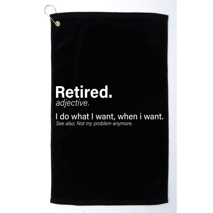 Retired Definition Golf Towel