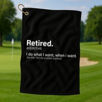 Retired Definition Golf Towel