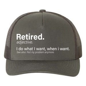 Retired Definition Yupoong Adult 5-Panel Trucker Hat