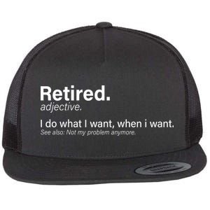 Retired Definition Flat Bill Trucker Hat