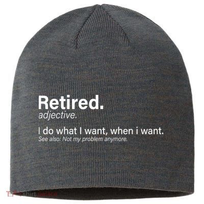 Retired Definition Sustainable Beanie