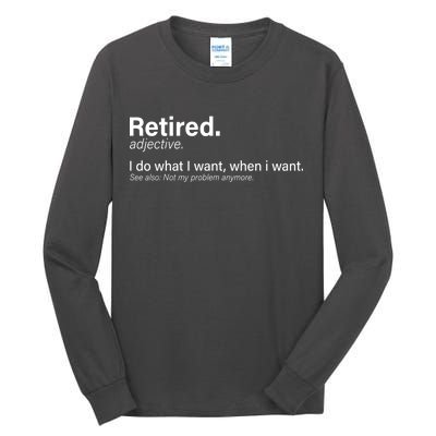 Retired Definition Tall Long Sleeve T-Shirt