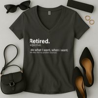 Retired Definition Women's V-Neck T-Shirt