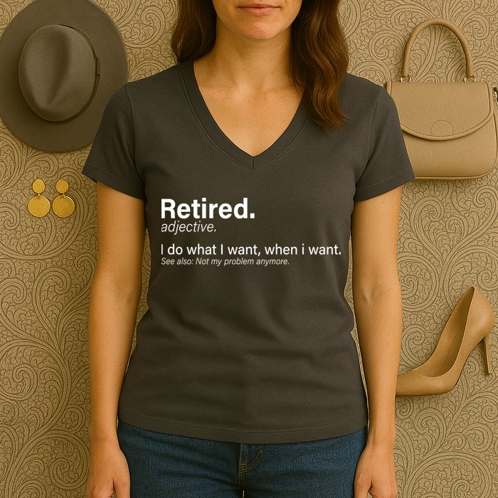 Retired Definition Women's V-Neck T-Shirt