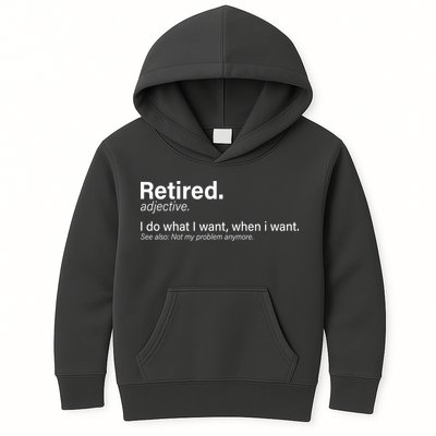 Retired Definition Kids Hoodie