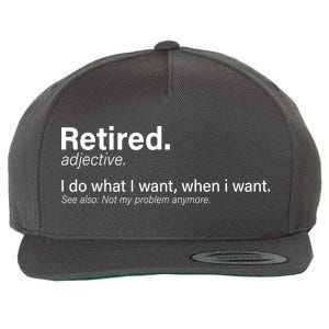 Retired Definition Wool Snapback Cap