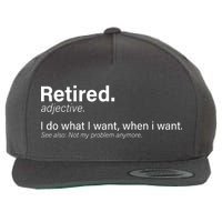 Retired Definition Wool Snapback Cap