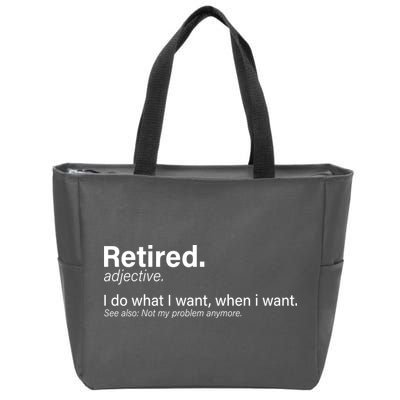 Retired Definition Zip Tote Bag