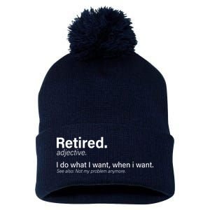 Retired Definition Pom Pom 12in Knit Beanie