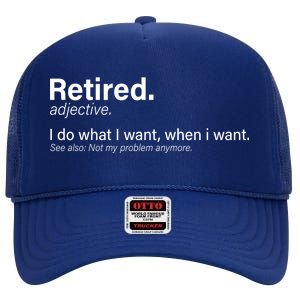 Retired Definition High Crown Mesh Back Trucker Hat