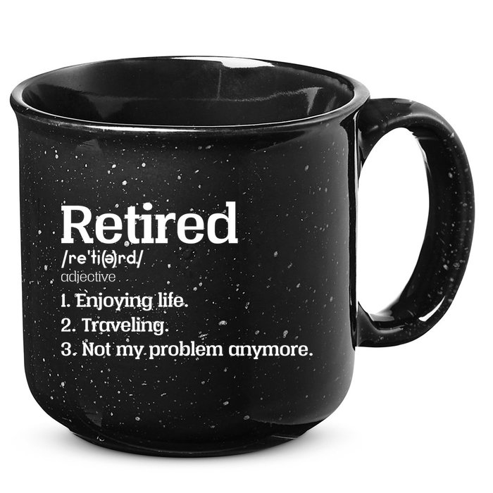 Retired Definition Funny 15oz Campfire Ceramic Mug