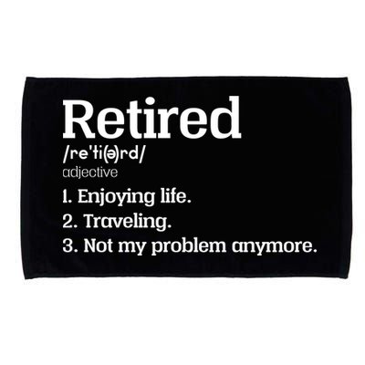 Retired Definition Funny Microfiber Hand Towel