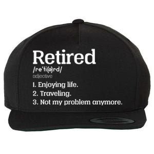 Retired Definition Funny Wool Snapback Cap