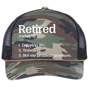 Retired Definition Funny Retro Rope Trucker Hat Cap