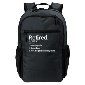 Retired Definition Funny Daily Commute Backpack