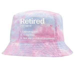 Retired Definition Funny Tie-Dyed Bucket Hat