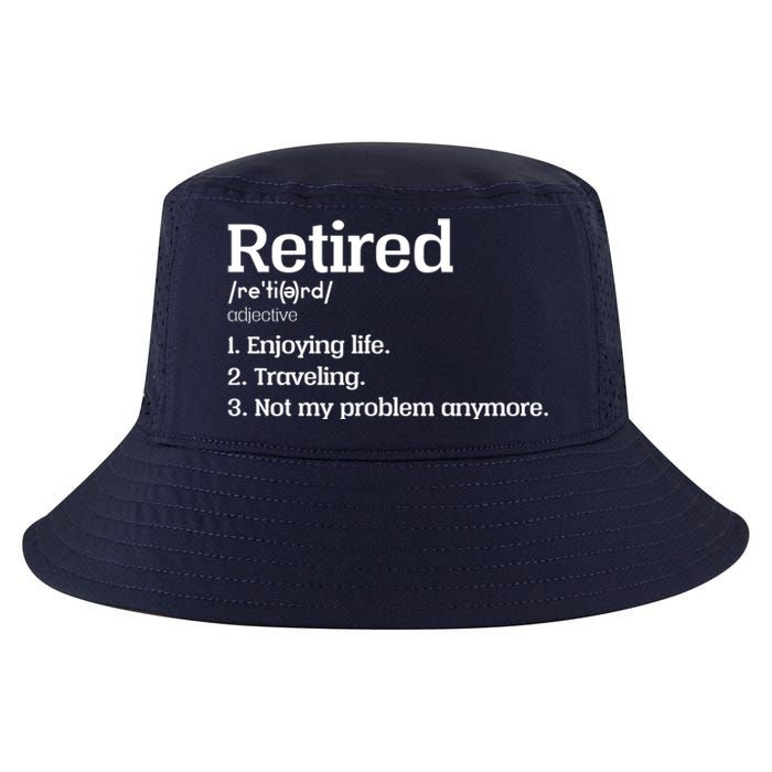 Retired Definition Funny Cool Comfort Performance Bucket Hat