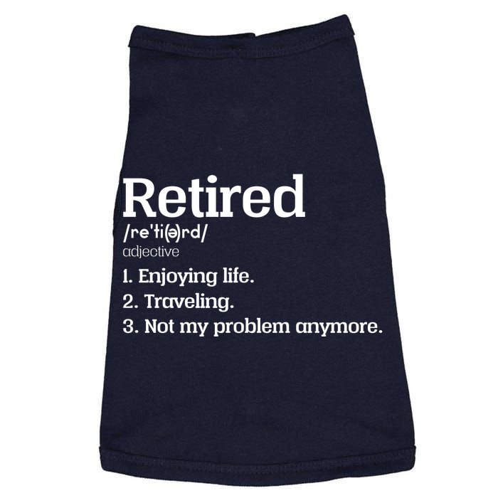 Retired Definition Funny Doggie Tank