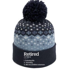 Retired Definition Funny The Baniff Cuffed Pom Beanie