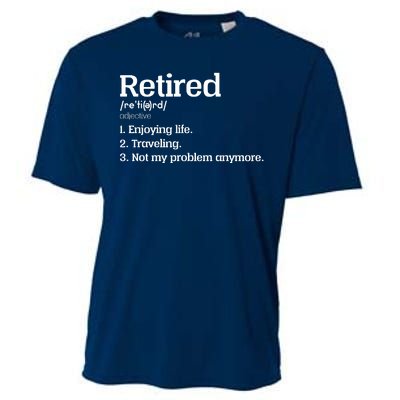 Retired Definition Funny Cooling Performance Crew T-Shirt