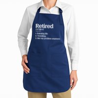 Retired Definition Funny Apron