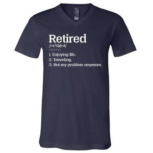 Retired Definition Funny V-Neck T-Shirt