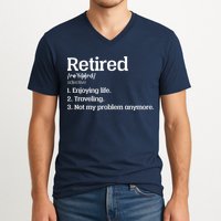 Retired Definition Funny V-Neck T-Shirt