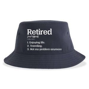 Retired Definition Funny Sustainable Bucket Hat