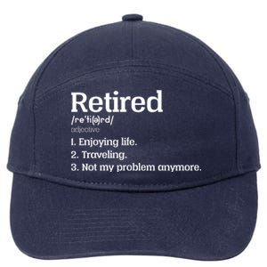 Retired Definition Funny 7-Panel Snapback Hat