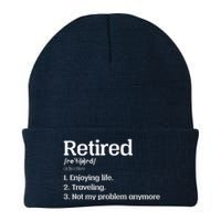 Retired Definition Funny Knit Cap Winter Beanie