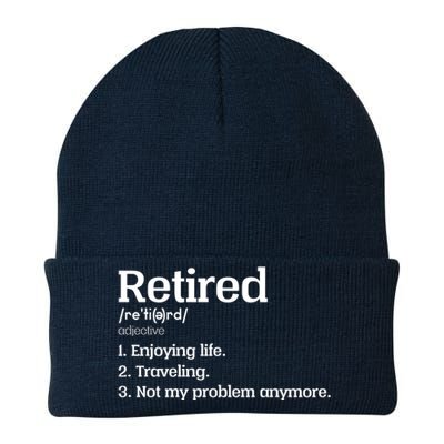 Retired Definition Funny Knit Cap Winter Beanie