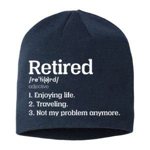 Retired Definition Funny Sustainable Beanie