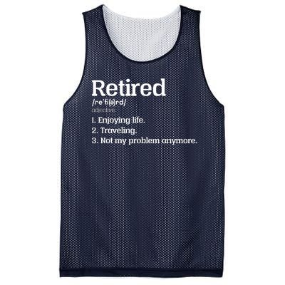 Retired Definition Funny Mesh Reversible Basketball Jersey Tank