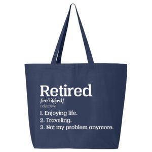 Retired Definition Funny 25L Jumbo Tote