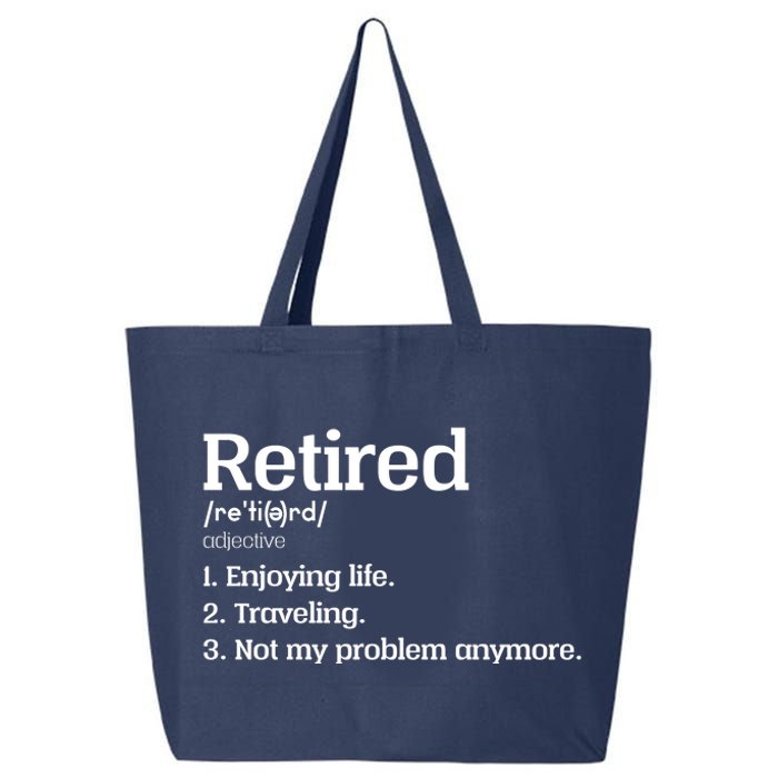 Retired Definition Funny 25L Jumbo Tote