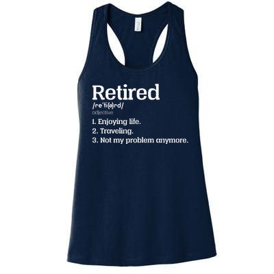 Retired Definition Funny Women's Racerback Tank