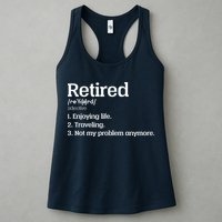 Retired Definition Funny Womens Tank Top