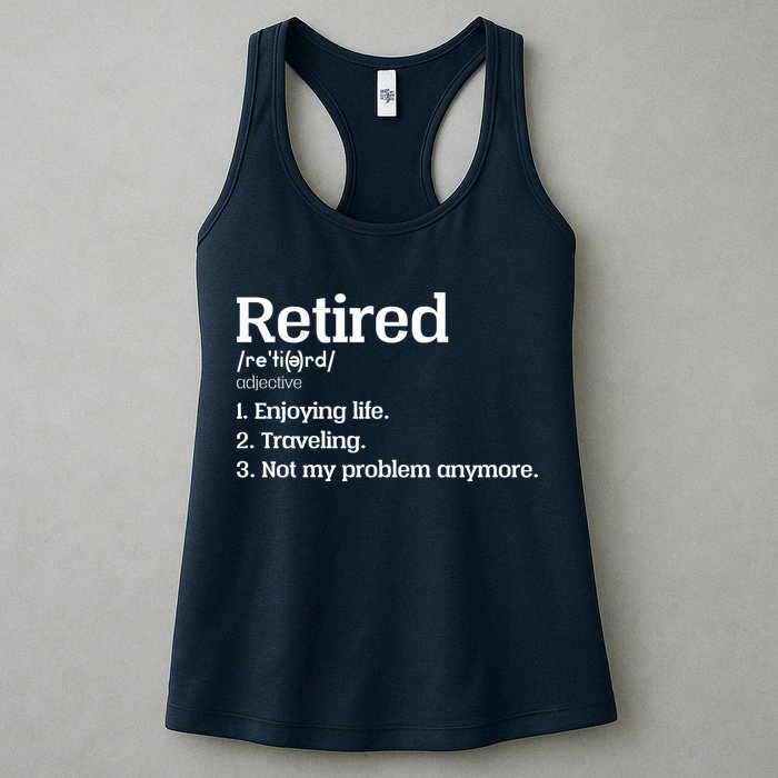 Retired Definition Funny Womens Tank Top