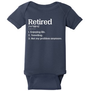 Retired Definition Funny Baby Bodysuit