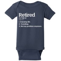 Retired Definition Funny Baby Bodysuit