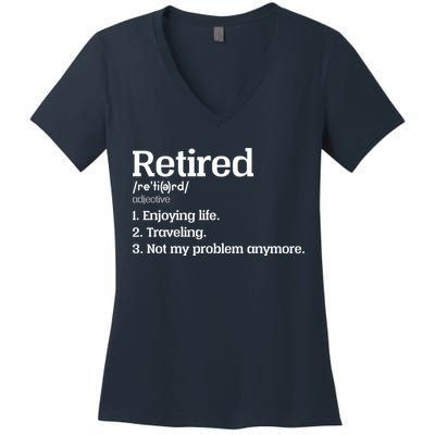 Retired Definition Funny Women's V-Neck T-Shirt