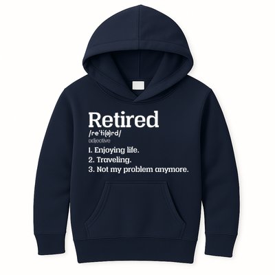Retired Definition Funny Kids Hoodie