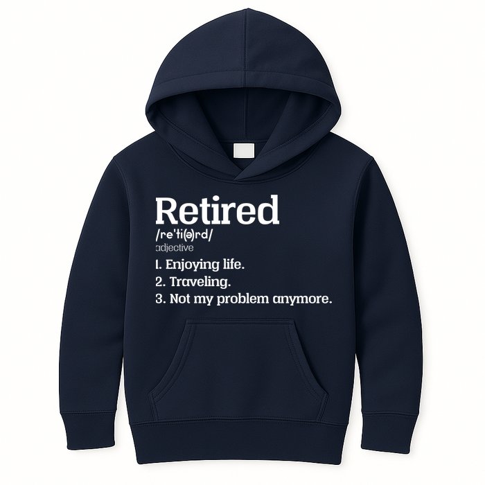 Retired Definition Funny Kids Hoodie