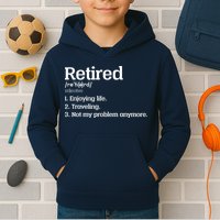 Retired Definition Funny Kids Hoodie