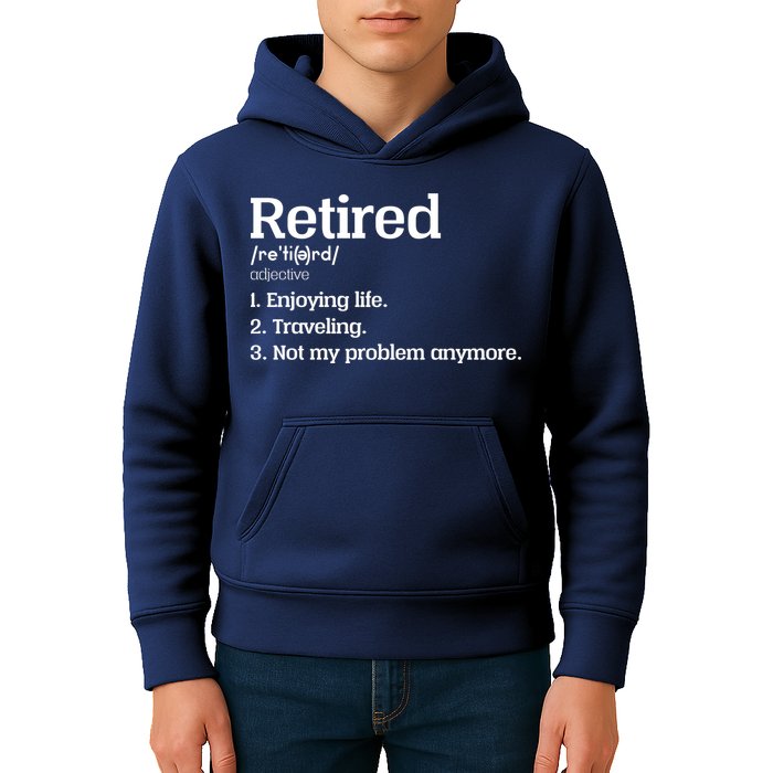 Retired Definition Funny Kids Hoodie