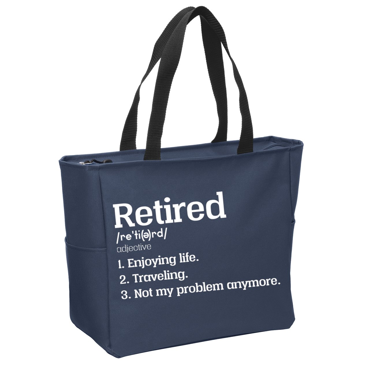 Retired Definition Funny Zip Tote Bag