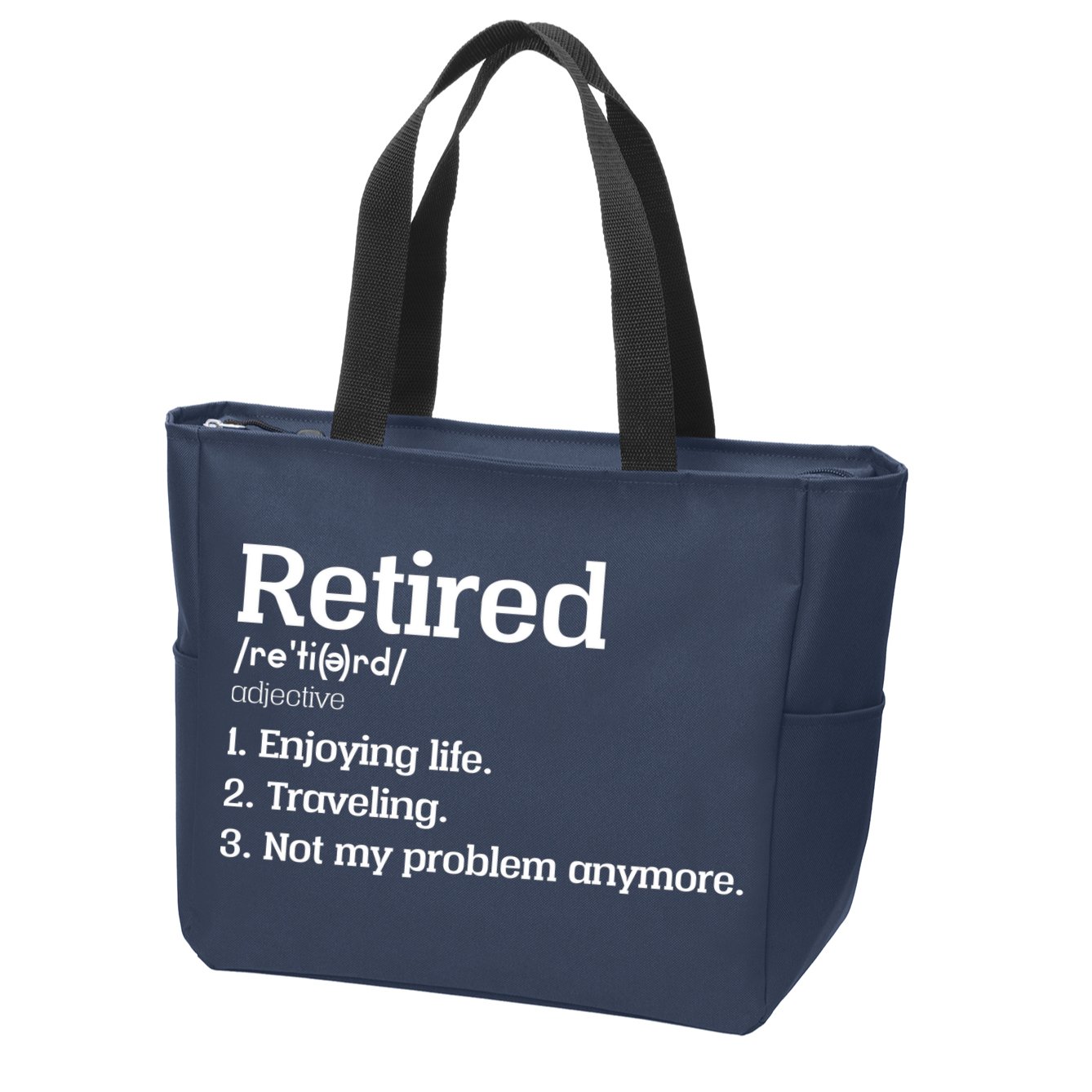 Retired Definition Funny Zip Tote Bag