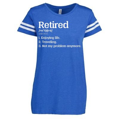 Retired Definition Funny Enza Ladies Jersey Football T-Shirt