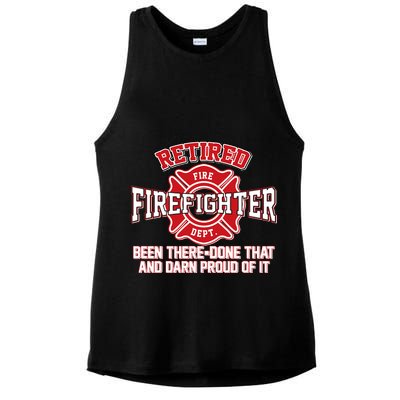 Retired Firefighter Been There Done That Ladies PosiCharge Tri-Blend Wicking Tank