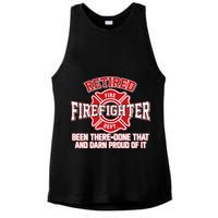 Retired Firefighter Been There Done That Ladies PosiCharge Tri-Blend Wicking Tank